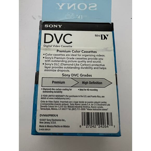 NEW Sony Mini DV 60Min DVC DVM60PRRX Digital Video Cassette Tape Lot of 3 - Picture 3 of 4